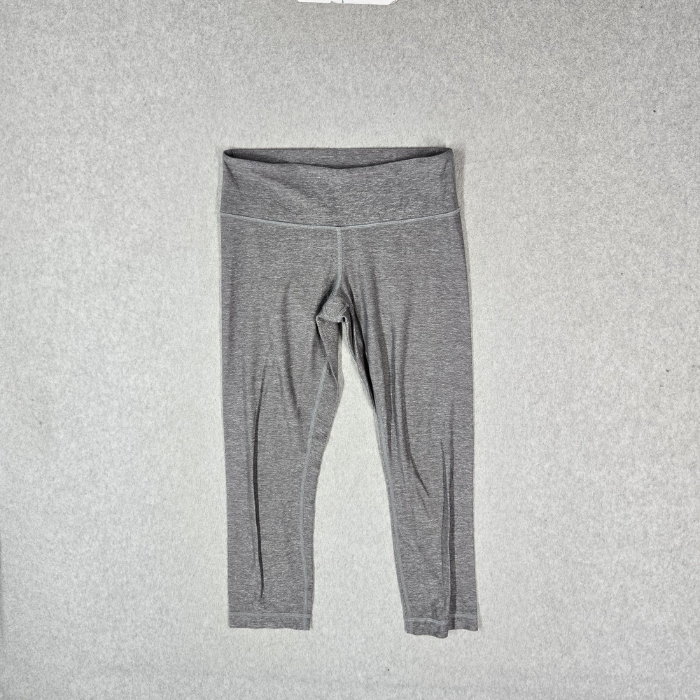 Lululemon Women Activewear Pants 6 Gray Yoga Legging Cropped Slim 22" Inseam